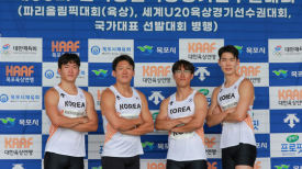 육상 남자 400m 계주대표팀, 10년 만에 한국 신기록