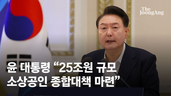 尹 "소상공인 25조 대책 마련…현금 살포 아닌 맞춤형 지원"