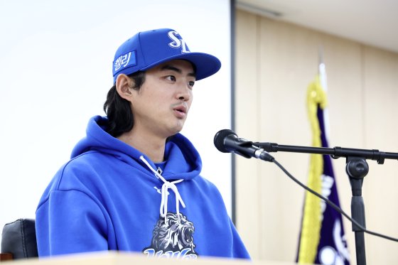 구토 증세 보였지만 건강하게 돌아온 삼성 구자욱 "몸 상태 괜찮다"