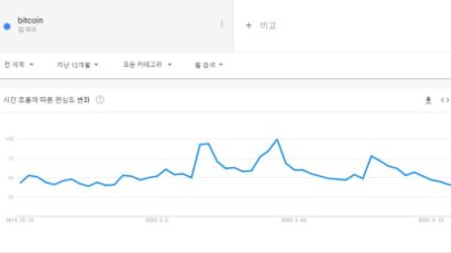비트코인ㆍ디파이, 구글 검색량 급감... 이유는?