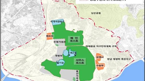 용산공원에 상업ㆍ주거 복합단지 조성