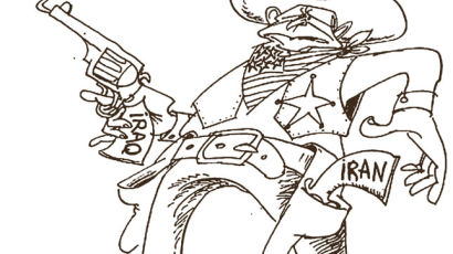 [해외 만평] ‘카우보이’ 부시의 쌍권총 … 이라크에 이어 이란까지?