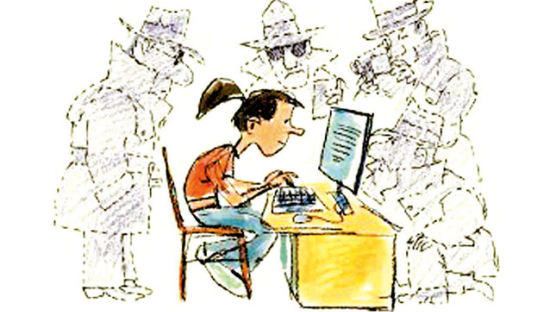[해외 만평]“누군가 지켜보고 있다” … 미·일·중, 중국발(發) 해킹 의혹 놓고 설전