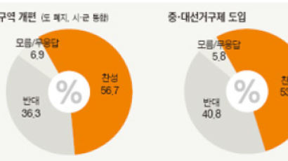 “道 없애고 시·군 통합” 57% “선거횟수 줄여야” 81%