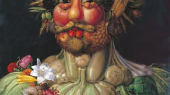 과일과 채소로 표현한 황제 얼굴은 풍요와 번영, 조화의 시대를 상징