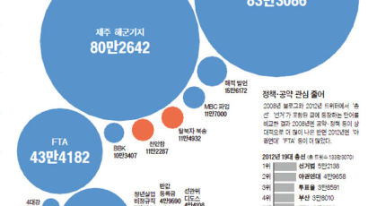 정책·북풍·지역 지고, 사찰·해군기지·김용민 떴다