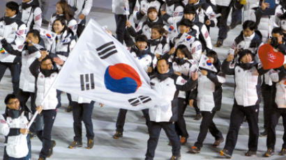 소치 올림픽 개회식의 한국 선수단