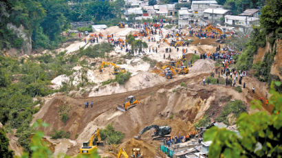 과테말라 폭우로 산사태 … 최소 600명 매몰