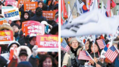 탄핵심판 최종변론 앞두고 과격 표현 난무한 광장 