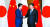 2012년 취임 후 처음으로 중국을 공식 방문한 아베 신조 일본 총리가 26일 베이징 댜오위타이에서 열린 정상회담에 앞서 시진핑 중국 국가주석과 악수하고 있다. [AP=연합뉴스]