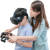 VR(가상현실) 기기를 이용한 학습을 체험 중인 모습. [사진 디지털리터러시교육협회]