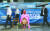 15일 오전 서울 종로구 수송동 옛 주한 일본대사관 앞에 있는 평화의 소녀상에 비옷이 입혀져 있다. [연합뉴스]