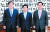 박병석(가운데) 국회의장이 이날 오후 김태년(왼쪽)·주호영(오른쪽) 원내대표와 회동하는 모습. 임현동 기자