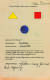 색채와 형태의 관계에 관해 ‘빨간 사각형, 파란 원형, 노란 삼각형’을 주장한 칸딘스키가 학생들에게 돌린 설문지. [사진 윤광준]