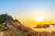 제주올레 12코스에 속하는 제주시 한경면 용수리 당산봉을 오르내리는 동안 차귀도와 포구 풍경을 원없이 감상할 수 있다. 사진 한국관광공사