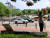 지난 6월 3일 서울 용산의 윤석열 대통령 집무실 100m 앞에서 한 1인 시위자가 깃발을 들고 시위를 벌이고 있다. 김홍준 기자
