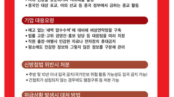 카톡·온라인 자료검색 여행객도 ‘간첩죄’ 걸면 다 걸린다