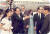 1969년 6월 유조선 명명식 참석차 일본 하네다 공항에 도착한 대통령 영애 박근혜(사진 왼쪽)양과 신동식(왼쪽에서 둘째) 회장. [사진 신동식] 