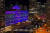인공지능 기술을 적용한 강이연의 미디어아트 작품 'Only in the Dark'가 시카고의 아이콘인 거대 건물 ‘머천다이즈 마트’ 외벽에 프로젝팅되고 있다. [PKM갤러리]
