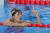 황선우(위 사진)와 김우민이 카타르 도하 세계수영선수권대회에서 1위로 골인한 뒤 환호하고 있다. 황선우는 남자 자유형 200m, 김우민은 자유형 400m에서 금메달을 따냈다. [AP=연합뉴스]