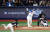 쿠팡플레이가 중계한 ‘월드 투어 서울 시리즈’에서 LA 다저스의 오타니가 타격하고 있다. [연합뉴스]