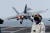 루스벨트함에서 F/A-18E 함재기가 발진하는 모습. [사진 해군·국방일보]